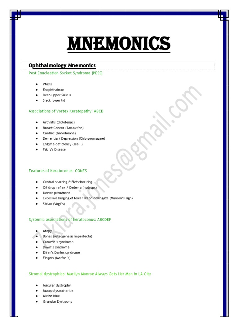 Easy To Use Mnemonics Docshare Tips