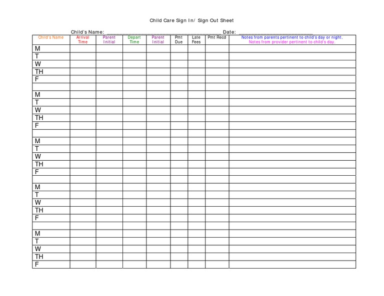 Download Literacy Bag Sign Out Sheet - DocShare.tips