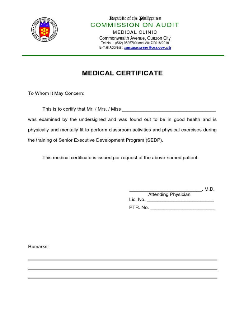 Medical Certificate DocShare tips