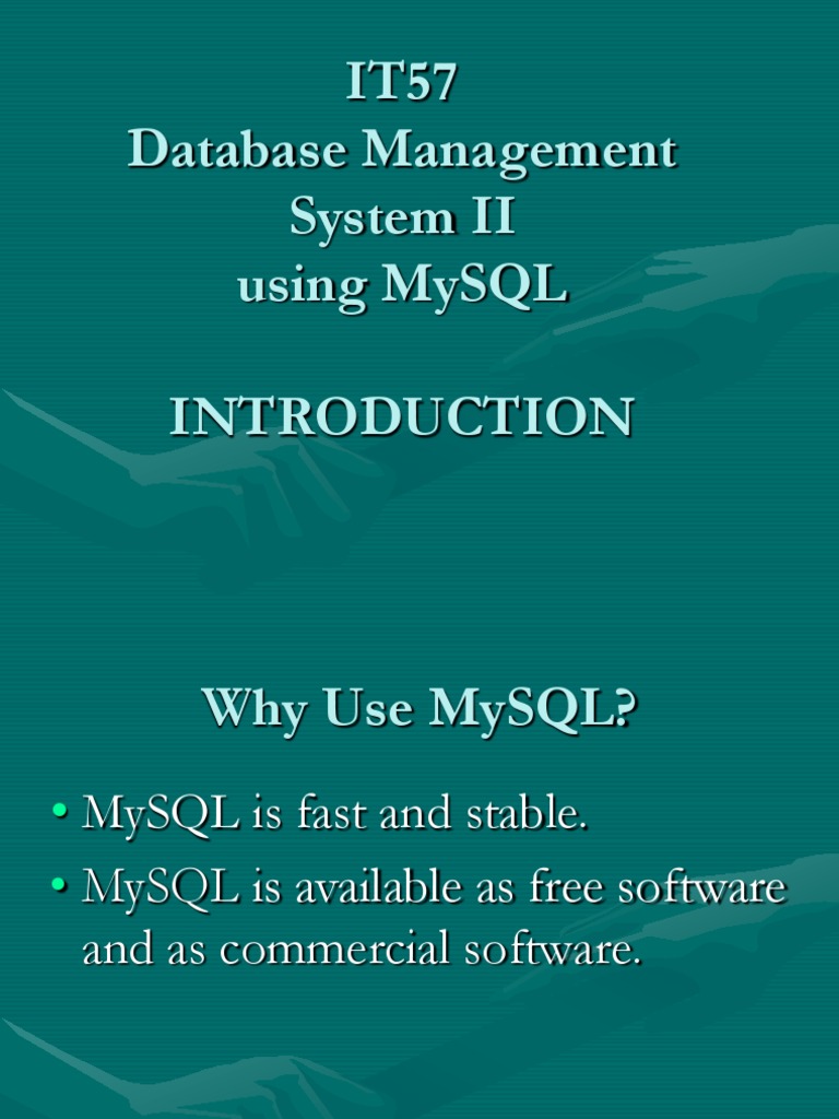 Introduction To MySql - DocShare.tips