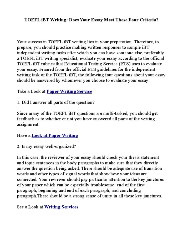 sample toefl writing independent essays Ibt Ojazlink Answers Essay  Topics Docoments Toefl  With